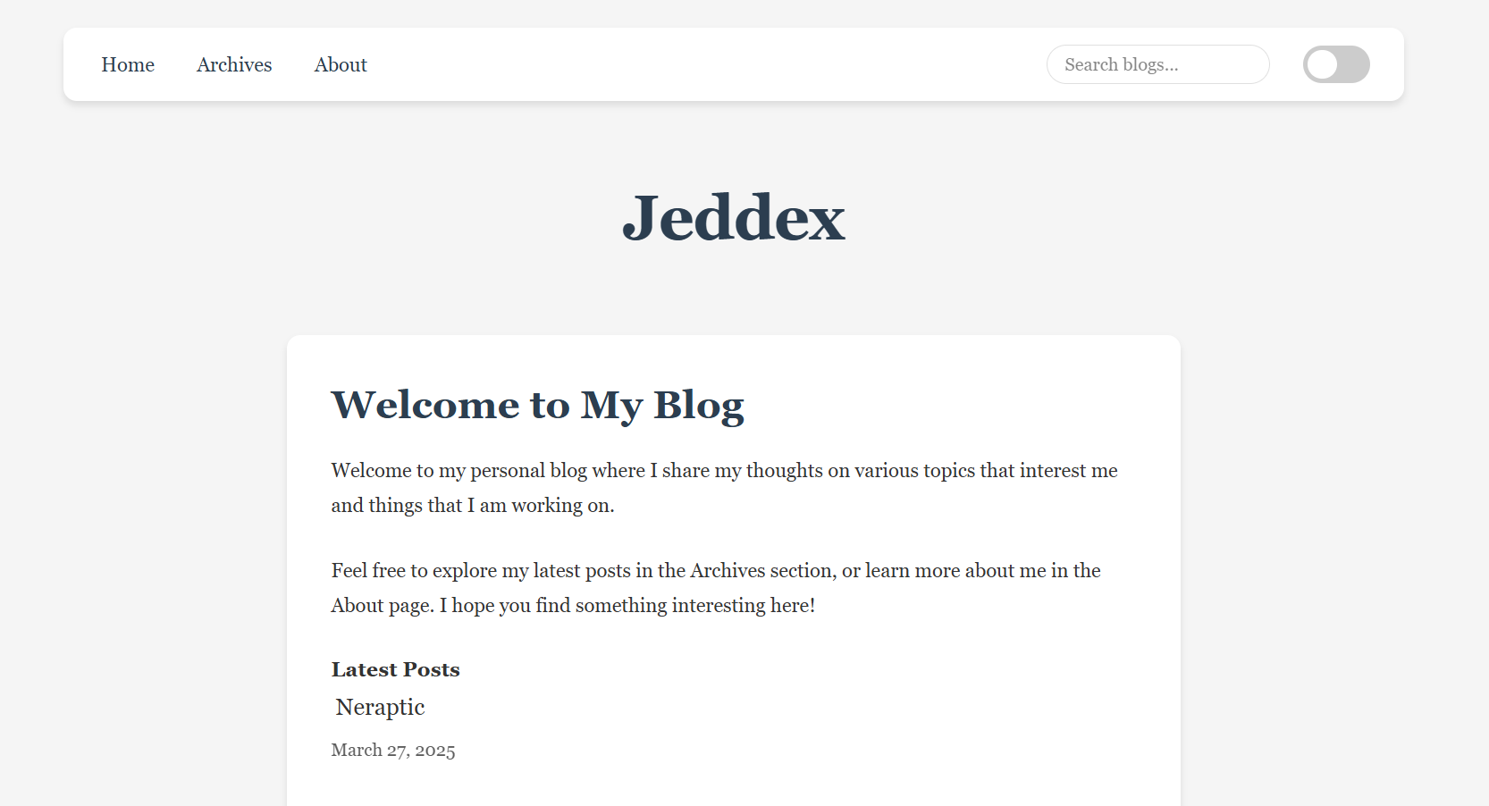 Jeddex blog screenshot